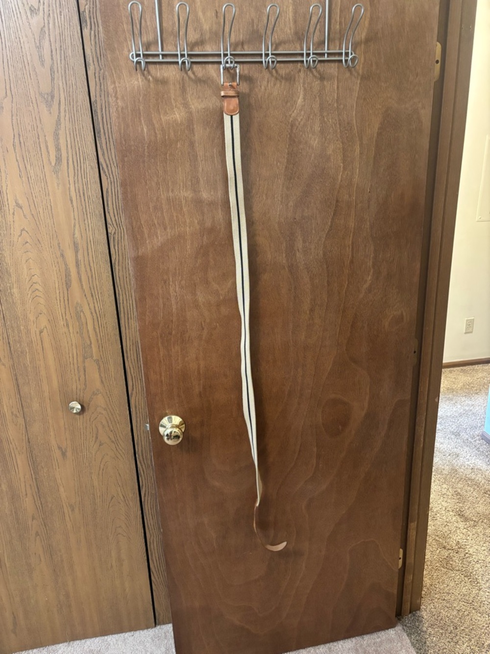 L.L. Bean fabric and leather belt